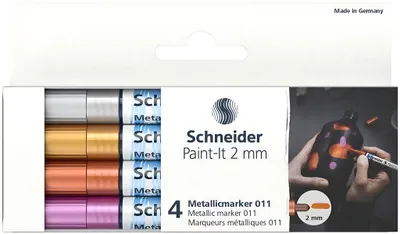 Obrázek produktu pro Schneider Schreibgeräte 4 Schneider 011 Lackmarker farbsortiert 2.0 mm