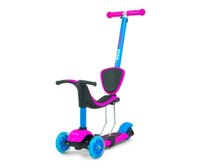 Obrázok produktu pre Hulajnoga Kolobežka Little Star Pink Blue 3W1 Milly Mally