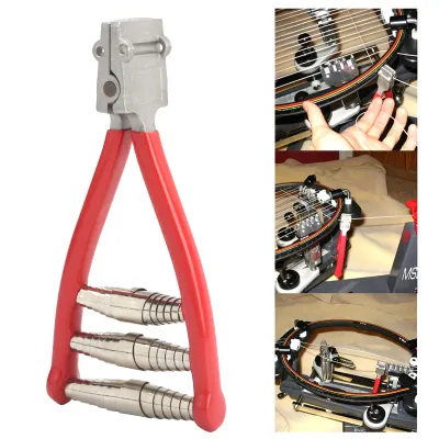 Produktbild von Badminton Racket Spannzange - Ultraleichte Aluminium 3-Feder Wurfmaschine - Werkzeug zum Bespannen von Badminton- und Tennisrackets