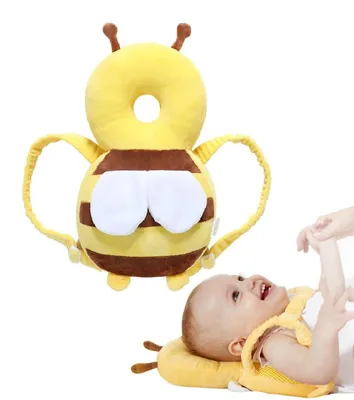 Productafbeelding van Babykussen Verstelbaar - Rugbeschermkussen - Anti-valkussen - Dierenprints - 37 x 21 cm - Ideale bescherming hoofd/rug - Kruipkussen
