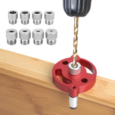 Image de Aide au perçage pour le perçage vertical - Gabarit de perçage pour bois avec différents types de trous