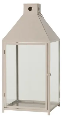 Produktbild von Laterne - 35 x 73 cm - Beige - Metall - Glas - pulverbeschichtet