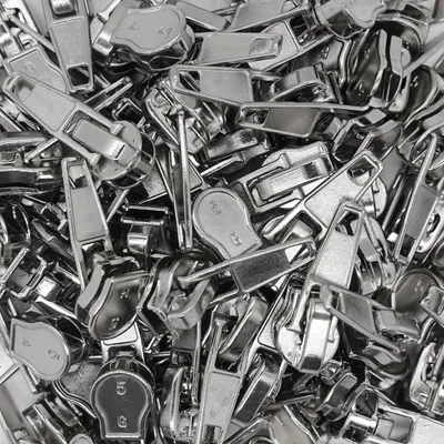 10 Zipper für Profil-Reißverschlüsse, 5mm silber
