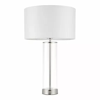 Produktbild von Tischleuchte Deko-Lampe Nachttisch-Leuchte Wohnzimmerlampen Glas; Silber