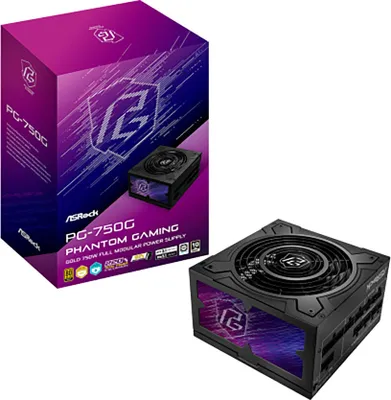Produktbild von ASRock Phantom Gaming PG-750G 750W ATX 80+ Gold black retail