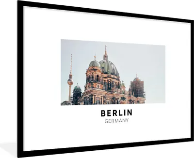 Produktbild von MuchoWow® Gerahmtes Poster Berlin - Deutschland - Domtoren 90x60 cm - Poster mit Schwarzem Bilderrahmen Wandposter Rahmen Foto Bilder - Wanddekoration - Fotos
