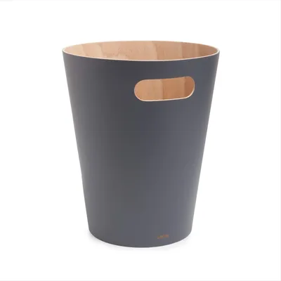 Produktbild von Umbra Woodrow Abfalleimer Holz, 7, 5l, Dunkelgrau/Natur