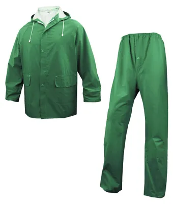 Produktbild von Delta Plus Regenbekleidungsset XL Sweatshirt + Hose PVC-beschichtetes Polyester grün (EN304VEXG2)