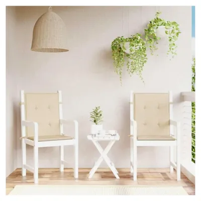 Produktbild von Gartenstuhlauflagen 2 Stück, Niedriglehner Auflagen für Gartenstühle, Sitzkissen für den Außenbereich, Beige Oxford-Gewebe
