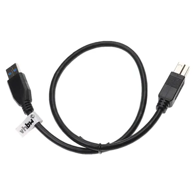 Produktbild von vhbw Kabel USB 3.0 A auf USB 3.0 B für Festplatte, Drucker, Monitor - USB Datentransferkabel, Gerade, 50 cm Schwarz