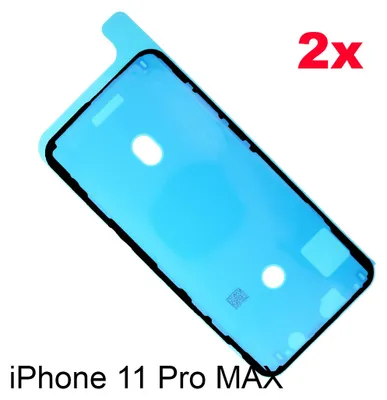 Produktbild von 2x iPhone 11 Pro Max Rahmen LCD Display Kleber Schwarz Dichtung Klebefolie Wasserdichtung Neu