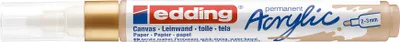 Produktbild von edding 5100 Acrylmarker medium - gold - 1 Acrylstift wasserfest - mittlere Rundspitze 2-3 mm - Acryl Farben zum Malen auf Leinwand, Malpapier und Holz - Acrylstifte für Steine