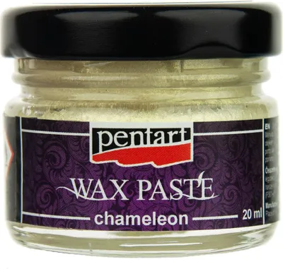 Produktbild von PENTART - Wachspaste Wax Paste Chamäleon weiß-gold 20 ml