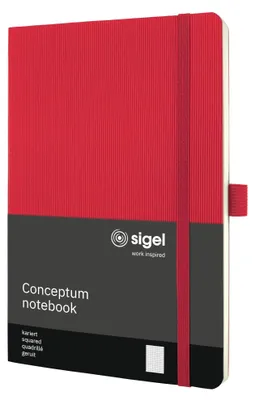 Image de sigel CO324 Notizbuch, 13,5x21cm, rot