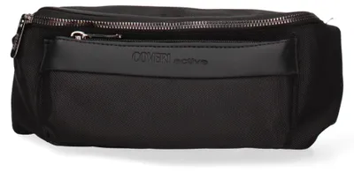Produktbild von Herrenbauchbeutel Schwarz PVC mit Reißverschluss Coveri Collection 21x13x5,5 cm Black B UNICA C5034-BLACK