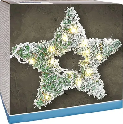 Produktbild von Weihnachtsstern mit 40 LED-Lichtern und Schneeeffekt