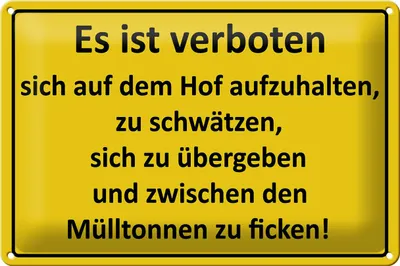 Produktbild von Blechschild Hinweis 30x20cm Es Ist verboten auf dem Hof