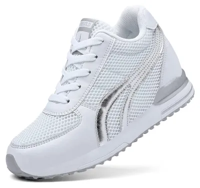 Produktbild von AONEGOLD® Damen Sneakers Wedges Keilabsatz 7cm Sportschuhe Atmungsaktive Mesh La