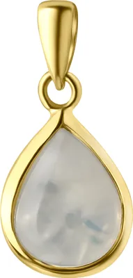 Produktbild von V Anhänger 375/- Gelbgold Mondstein
