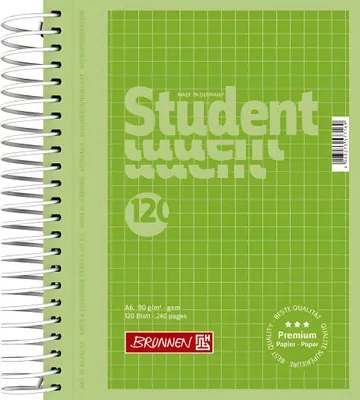 Produktbild von BRUNNEN Collegeblock A6 120 Blatt kariert kiwi 106724252