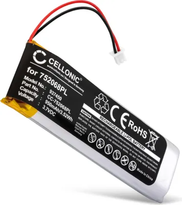 Image de CELLONIC Batterie pour Casque micro Compatible avec Midland BTX1, BTX2, BTNext, 752068PL - (950mAh, 3.7V)
