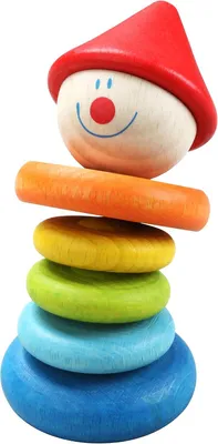 Produktbild von Holzrassel in Clownform