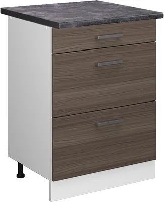 Obrázek produktu pro Spodní skříňka kuchyňské linky Vicco R-Line Ušlechtilá šedá 60 cm se zásuvkami, PD Antracit, Model 46927