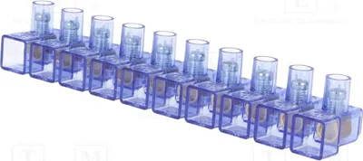 Productafbeelding van 1x Klemmenstroken: 10 schroefklemmen, 4 mm², aansluitingen: 10 BM 9924, klemmenstroken, 450V