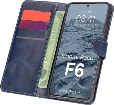 Produktbild von Bizon Case Pocket Xiaomi Poco F6 marineblau