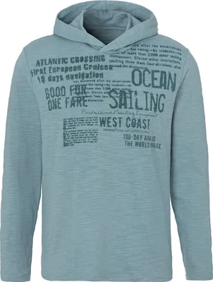 Produktbild von JOHN DEVIN Kapuzenshirt petrol bedruckt Größe L