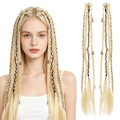 Produktbild von Haaransatz mit Clips – Dreadlocks, 50 cm, Beige