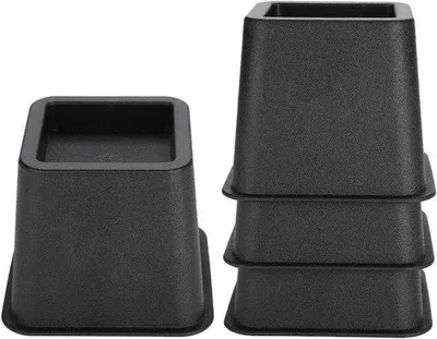 Image de Rehausseur de chaise flexible de 7,6 cm, noir, pour lit, canapé ou table