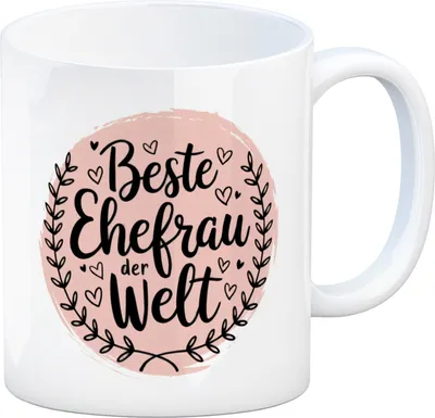 Produktbild von Beste Ehefrau der Welt Liebevolle Botschaft Kaffeebecher