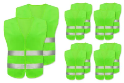 Obrázek produktu pro Sada 10 reflexních bezpečnostních vest pro automobily