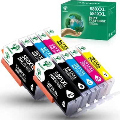 Produktbild von Greensky 10 Druckerpatronen kompatibel zu CANON PGI-580 XXL CLI-581 XXL PIXMA TR7550 TR8550 TS6150 TS8150