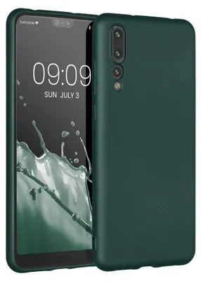 Produktbild von kwmobile Handyhülle für Huawei P20 Pro Hülle - weiche Silikon Case metallisch schimmernd - Schutzhülle Cover - Metallic Petrol