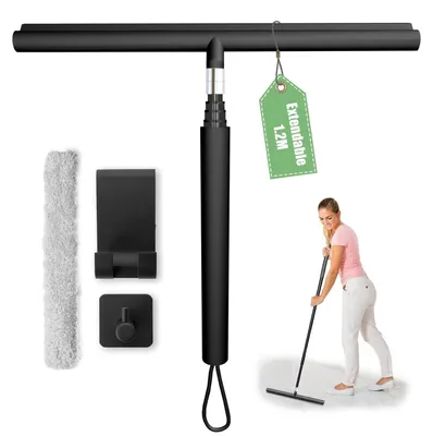 Image de Raclette de douche réglable de 30 à 120 cm avec support
