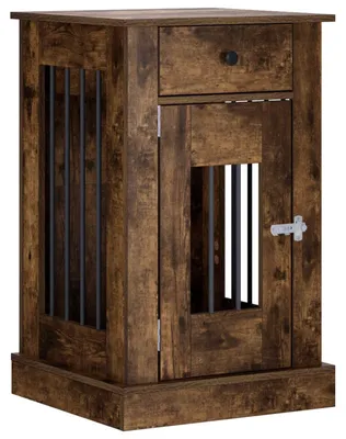 Productafbeelding van vidaXL Hondenkennel meubels, gerookt eikenhout, 50 x 47,5 x 80 cm, houtvezel