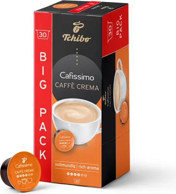 Obrázek produktu pro Tchibo Cafissimo box na skladování kávových kapslí Caffè Crema, 30 kusů (káva, vyvážená a plná), udržitelný a spravedlivý obchod