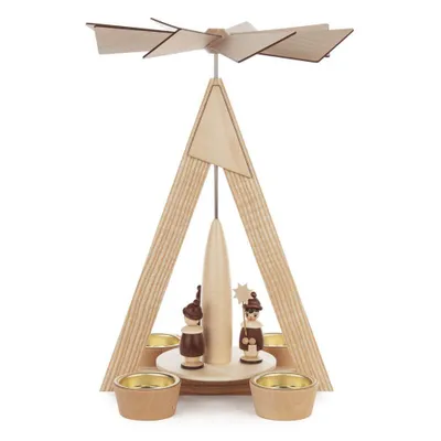 Produktbild von Teelichtpyramide Kurrende natur BxHxT 20x29x20cm NEU