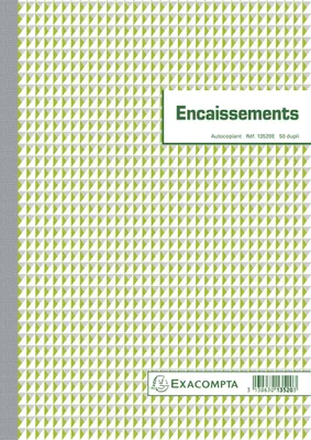 Imagen del producto de EXACOMPTA, bloc de recibos "Encaissement", formato 297 x 210 mm, de doble espiral