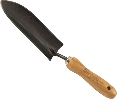 Zdjęcie produktu dla Wąska łopatka do sadzenia roślin z rączką z drewna bukowego (14 cm)
