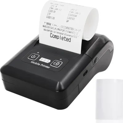Produktbild von BISOFICE Tragbarer Mini-58-mm-Thermodrucker, 2 Zoll, kabellos, BT+USB, Quittungs-, Rechnungs- und Ticketdrucker mit 57-mm-Druckpapie