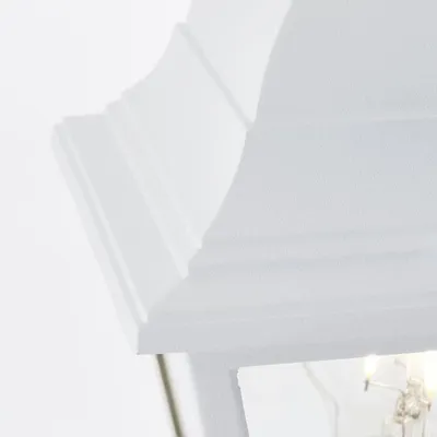 Image de Lampadaire extérieur BRILLIANT NISSIE Blanc Métal Verre, 1xE27 60W, IP44, H.100cm