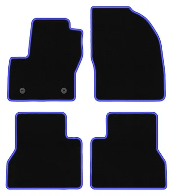 Immagine prodotto di Tappetini in moquette per Ford Tourneo Connect 2013-2017 (multispazio) – set 4 pezzi, nero/blu, su misura – Wielganizator CARLUX