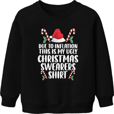 Produktbild von Inflation Ugly Christmas Sweater Shirt - Weihnachten Xmas Christmas Uni Kinder Pullover, Schwarz, 104