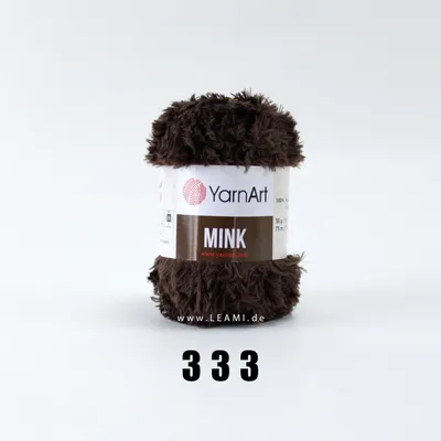Produktbild von YarnArt Mink, Effektgarn, Flauschgarn, leami, leamigurumi 333 dunkelbraun
