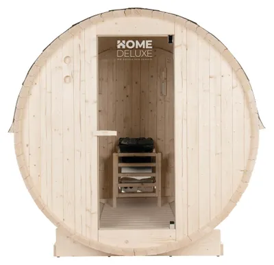 Produktbild von HOME DELUXE Outdoor Fasssauna LAHTI - ideal für 4 Personen aus Fichtenholz