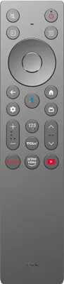 Obrázok produktu pre Diaľkové ovládanie pre TV TCL RC933A, SMART, Google Assistant, Netflix, Prime Video, Youtube, TCL Channel, hliník, strieborné
