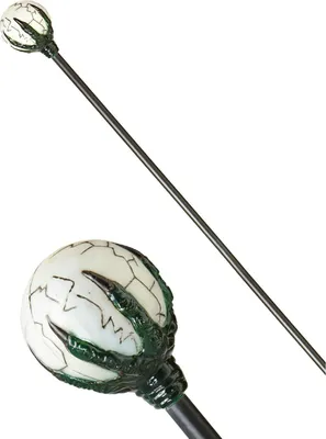 Produktbild von Zepter für Magier Kostümzubehör grau-weiss 122cm - Einheitsgröße